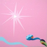 darvin jones-the big bang bang, acrylic on canvas, 3’x3′